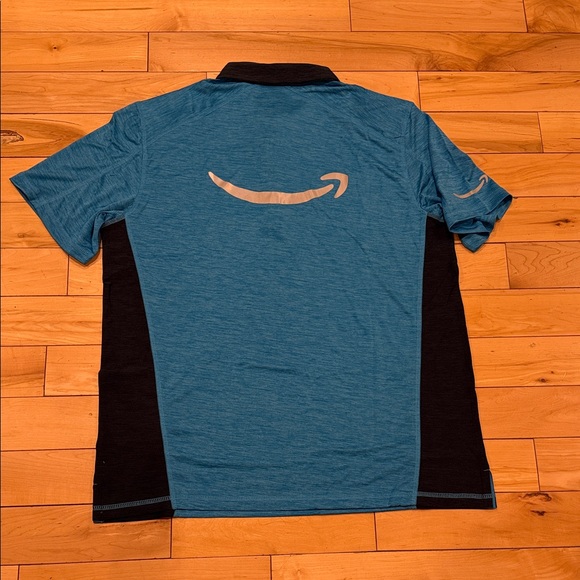 Amazon Men's Teal and Black Polo Shirt Uniform - Picture 4 of 8